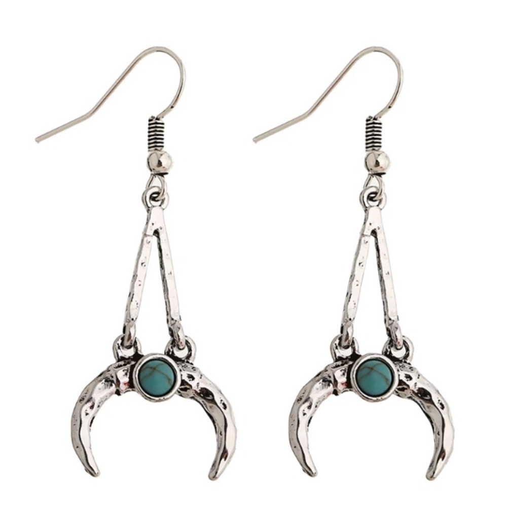 Vintage Style Western Crescent Dangle Earrings
